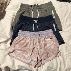 Vuori Women's Clementine Shorts - Olive, Navy, Pink XS 3 pairs